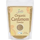 Organic Ground Cardamom Powder 3.5 Ounce Bag - Premium, Aromatic, Non-GMO - by Jiva Organics