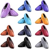 PercyEffie 11pcs shoe covers for indoors reusable Non Slip Shoe Covers reusable thickened Boot Shoes Cover for Household Washable wrestling shoes cover 11 colour for Office, Laboratory,Household