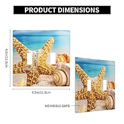 Beach Shells Light Switch Cover Plates Double