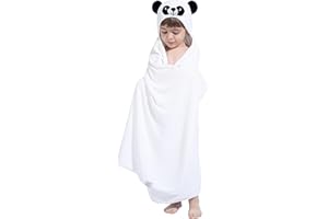 HIPHOP PANDA Hooded Towel for Kids - Viscose Derived from Bamboo, 30 X 50 INCH Large Size for 3-10 Yrs - Premium Kids Bath Towel Beach Towels Wrap for Girls, Boys, Panda