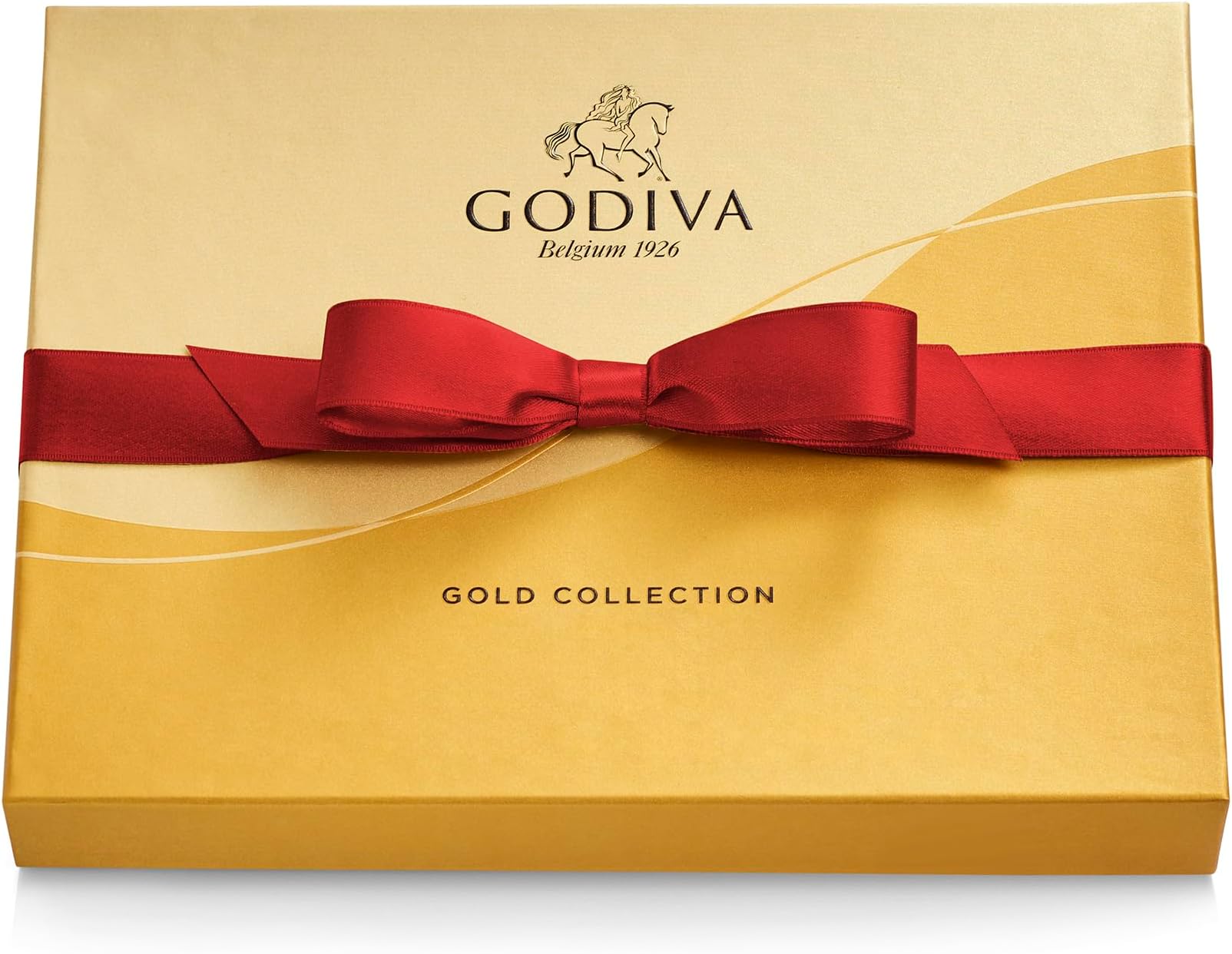 Godiva Assorted Chocolate Holiday Gold Gift Box 18 Piece Gourmet