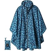 SaphiRose Unisex Rain Poncho Waterproof Raincoat Hooded for Adults Women with Pockets