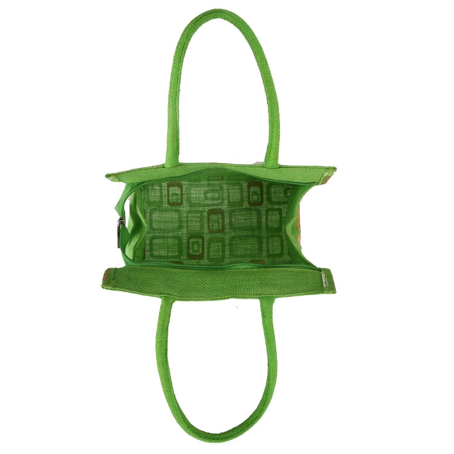 ecotara glaze jute lime green lunch bag
