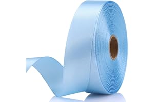 NISDOCF Sky Blue Satin Craft Ribbon - 7/8 Inch, 30 Yards - Polyester, Multiple Occasions