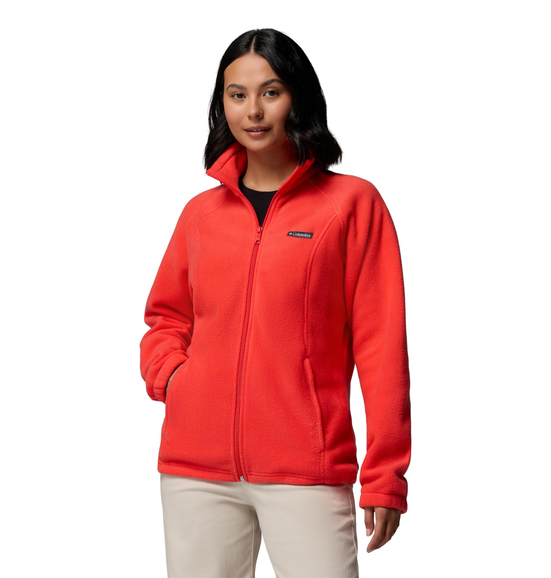 Columbia Women's Benton Springs Full Zip Fleece Jacket, Poppy Red, Petite X-Small Image