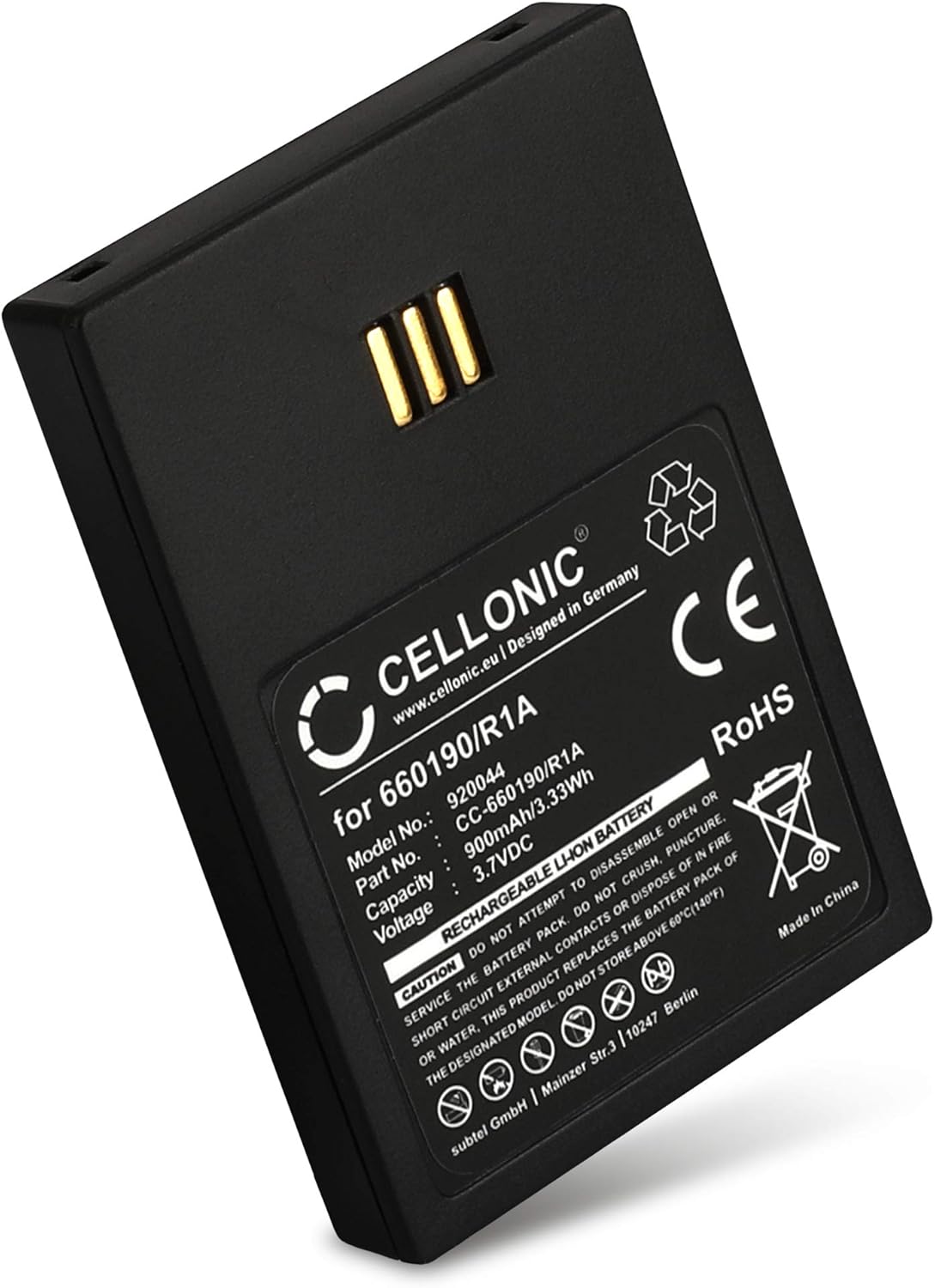 CELLONIC, battery compatible with Unify OpenStage WL3 compatible with Ascom i62, D62 DECT (900mAh