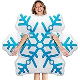 Eyourlife Winter Inflatable Snowflake Costume Blow Up Snowflake Cosplay Costume for Winter Decorations Wonderland Frozen Party Cosplay Outfit for Adult Men Women Dress Up Supplies