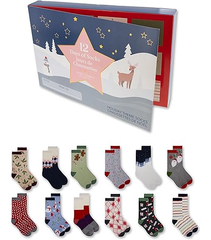 Calendrier De L'Avent Chaussettes Garçon – 12 Paires – Taille 2-5T – Noël
