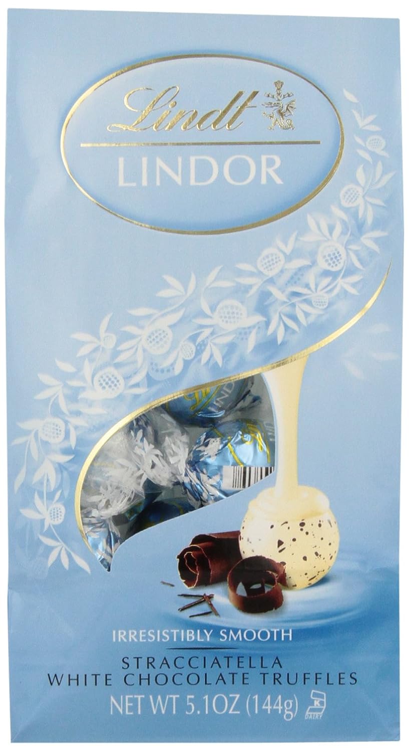 Lindt LINDOR Stracciatella White Chocolate Truffles, 5.1