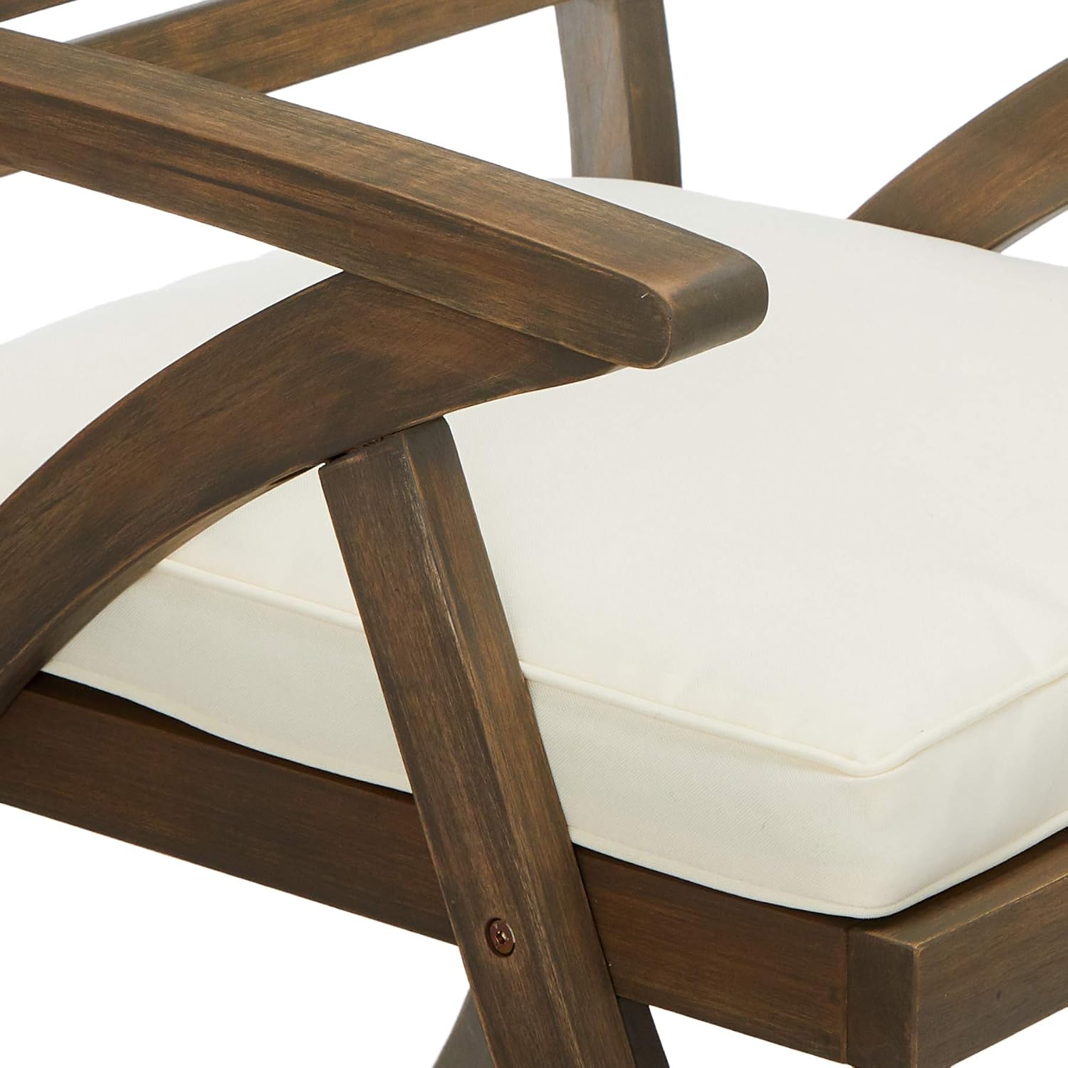 Christopher Knight Home 305765 Helen Outdoor Acacia Wood Dining Chair, Gray and Crème : Garden & Outdoor