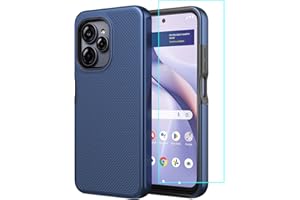 Lozeguyc for Blu View Speed Ultra 5G B1660V Phone Case with Screen Protector,Dual Layer Heavy Duty Military Grade Shockproof Corner Cover for Blu View Speed Ultra Blue