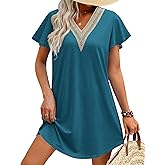 AI'MAGE Women's Swimsuit Coverups Bikini Beach Swimwear Cover Up V Neck Bathing Suit Cover Up Beach Dress