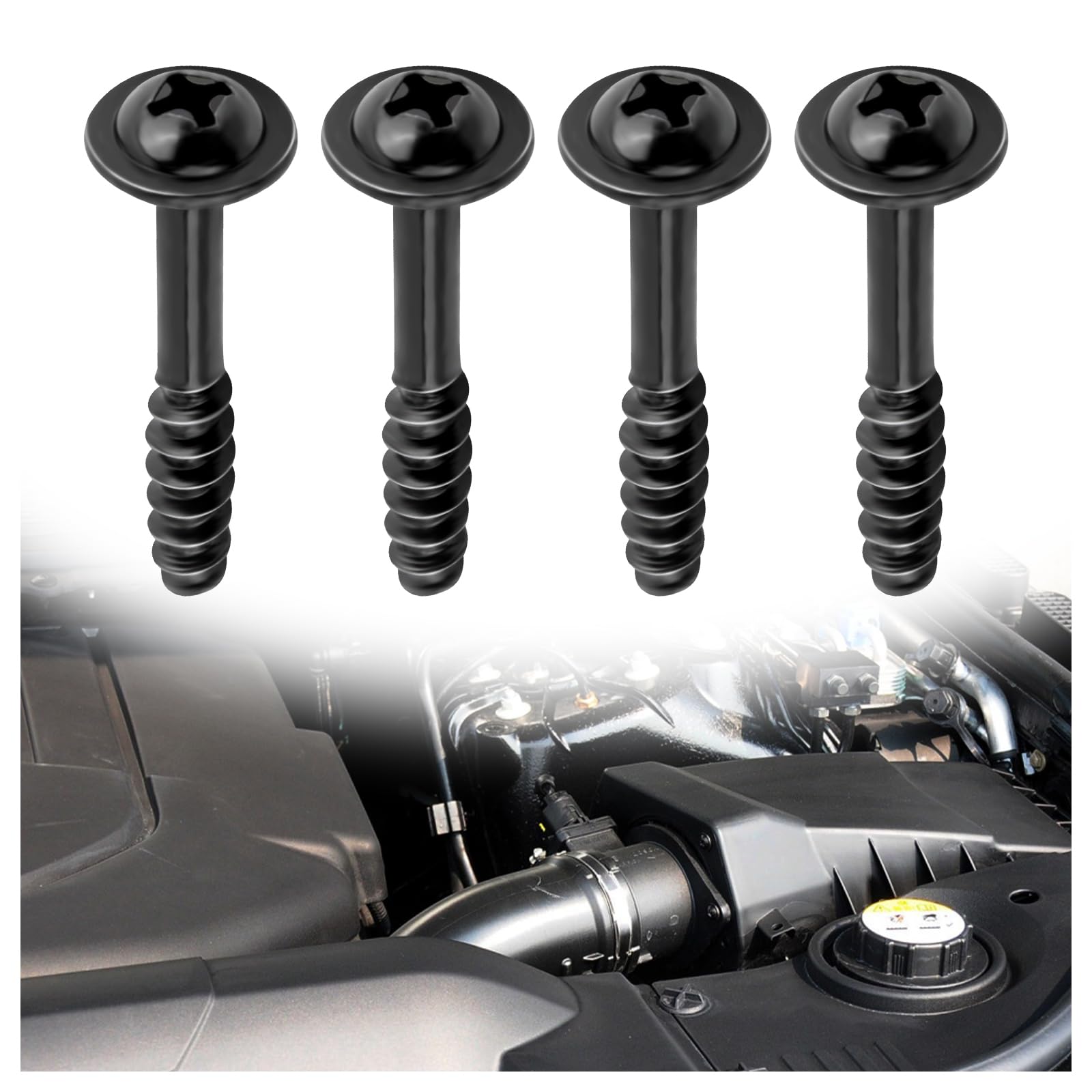 Photo 1 of 4PCS Air Filter Screws Replace OEM#BAS01004,WHT002087,13384034,High-Strength M5 Screws Fit Filter Box,Alloy Steel Air Filter Box Screws Competible with Jaguar Range Rover