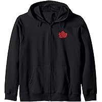 Amazon.com: Canada Maple Leaf Logo Zip Hoodie : Clothing, Shoes