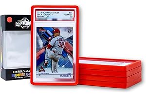 THE COLLECTOR'S HUBS 5 x Bumper Guards for PSA Slabs ONLY – Red | PSA Slab Guard | Easy Fit for Better Shock Absorption | PSA Slab Bumper | PSA Slab Protectors Red - Pack of 5