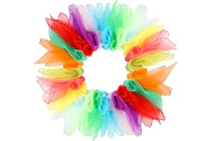 KIMOBER 24PCS Square Dance Scarves,12 Colors Juggling Silk Magic Tricks Music Movement Scarf Props for Kids Toddlers Children(24in × 24 Inches)