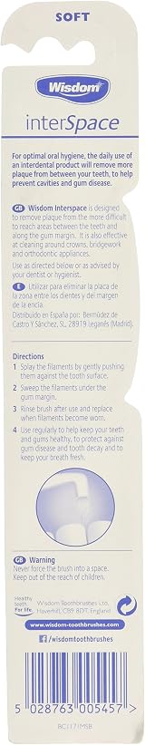 Wisdom InterSpace Soft Toothbrush 3 Pack – Targeted Cleaning Gentle Bristles view 2