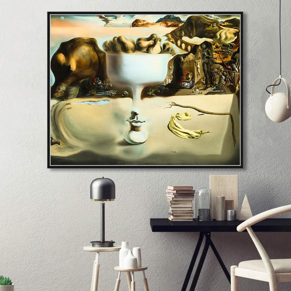 Amazon アーティストサルバドールダリ奇妙な風景キャンバス印刷インテリア絵画インテリアポスター抽象アートパネル壁写真リビング部屋家装飾50x70cmいいえフレーム ウォールステッカー オンライン通販