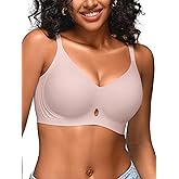 Cuteio S-L Wireless Jelly Bras for Women with Support - Seamless Bra No Underwire Full Coverage Comfort T-Shirt Bralette