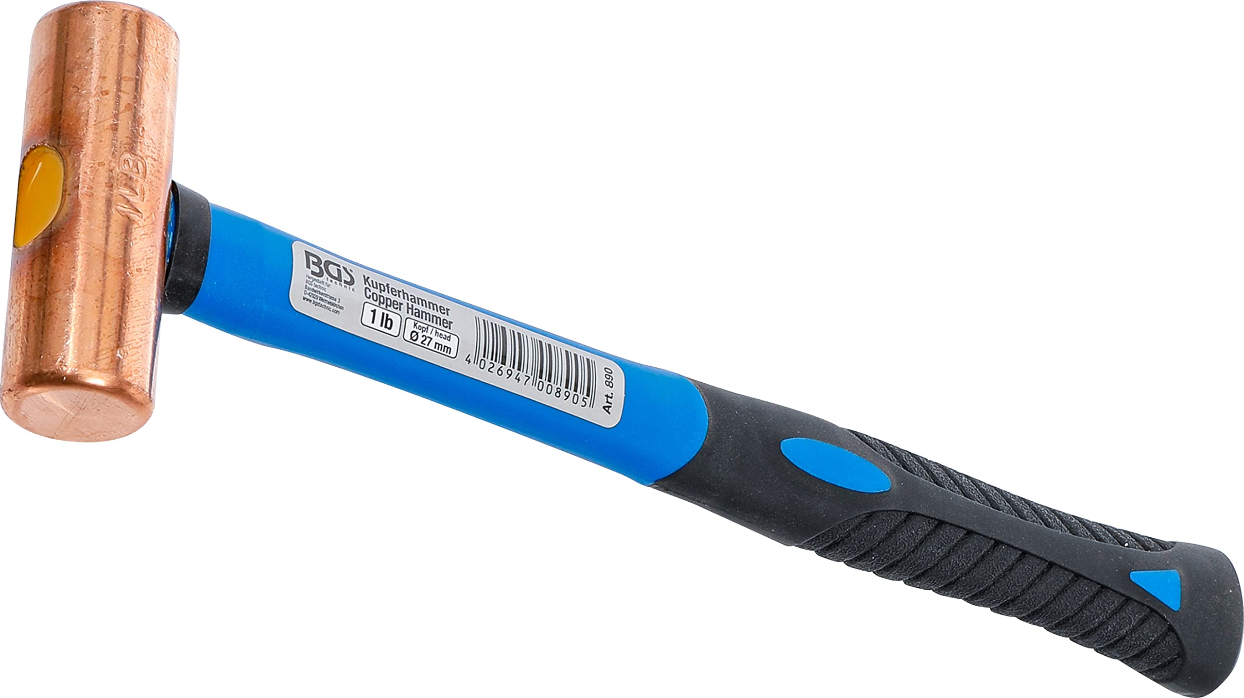 BGS 890 | Copper Hammer | Fibreglas Shaft | Ø 27 mm | 454 g (1 lb) Head