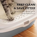 Vivo Technologies Cat Litter Tray Box Open Top with Detachable Rim 49x39x22cm view 4