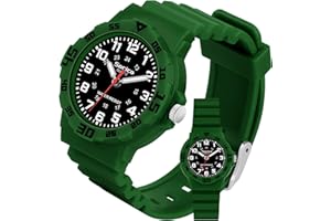 SOCICO Children Analog Watch for Boys Girls Waterproof Time Teaching Watch with Soft Band, Learning Time Wrist Watch Easy to Read Christmas Gifts for Kids Ages 3-12 Great Gifts