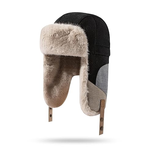Croogo Winter Russian Hat for Men Hunting Ushanka Trapper Hats