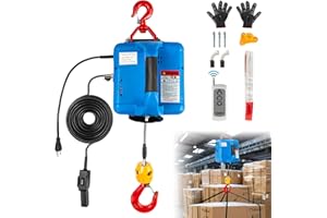 IRONWALLS 3 in 1 Electric Hoist Winch 1100LBS, 1500W Portable Power Winch Crane 110V 120V, 25FT Lifting Height, Small Electric Winch with Manual Button, Wired & Wireless Remote Control for Garage