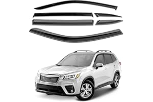GrandWheel Co Smoke Tinted Tape-On Side Window Vent Visor Deflectors Rain Guards Compatible with Subaru Forester 2019-2024 - 4pcs. GW0369