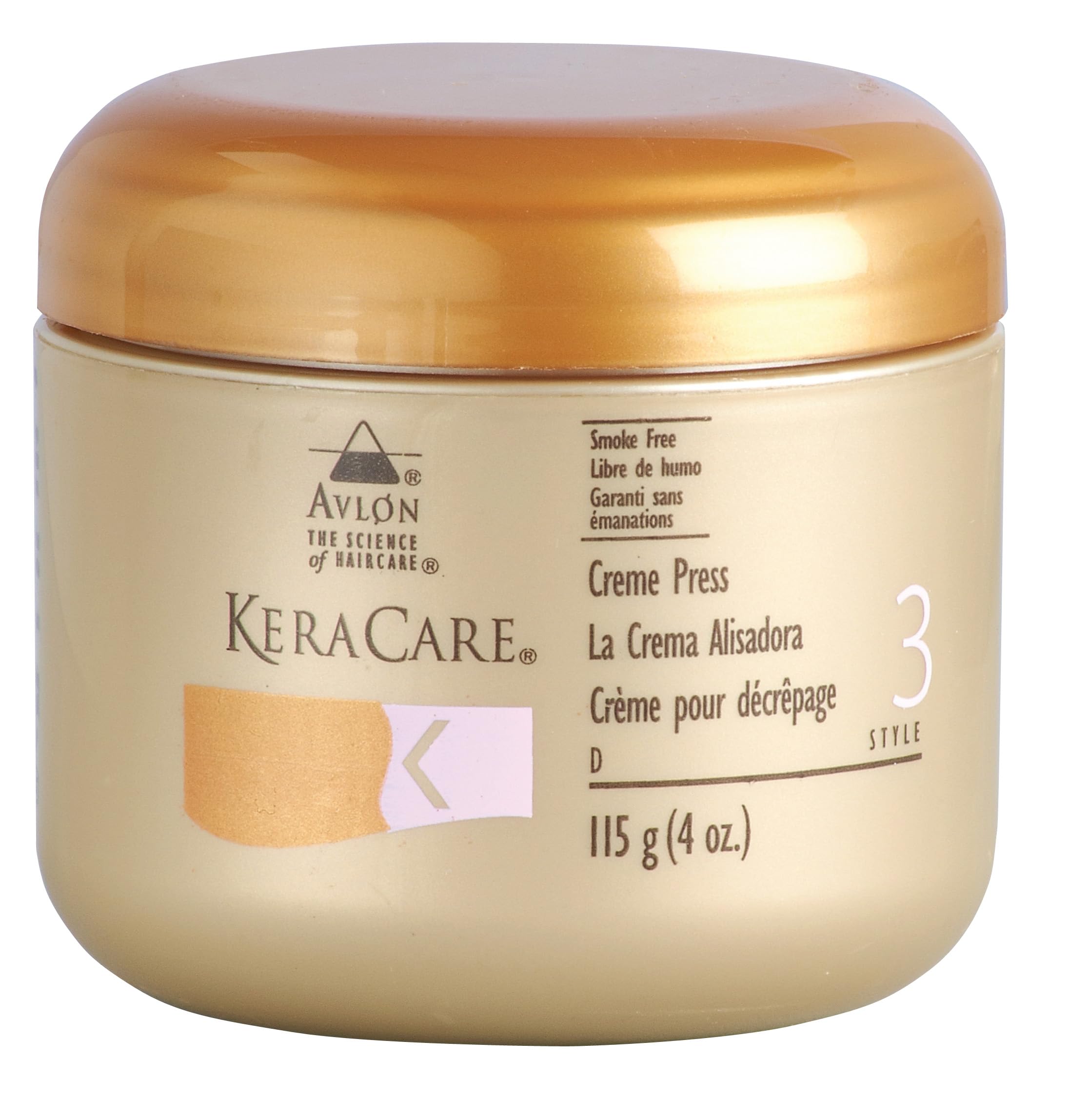Avlon KeraCare Crème Press, Style 3, 115g/4 oz., white, (Pack of 1)
