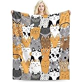 Cat Blanket, Cats Gifts for Girls Women, Cat Gift for Cats Lovers, Birthday Gifts Decor Throw Blanket 50"x60"