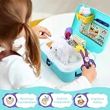 Sanlebi Vet Kit for Kids Dog Grooming Pretend Play Toy 3 4 5 Years view 6