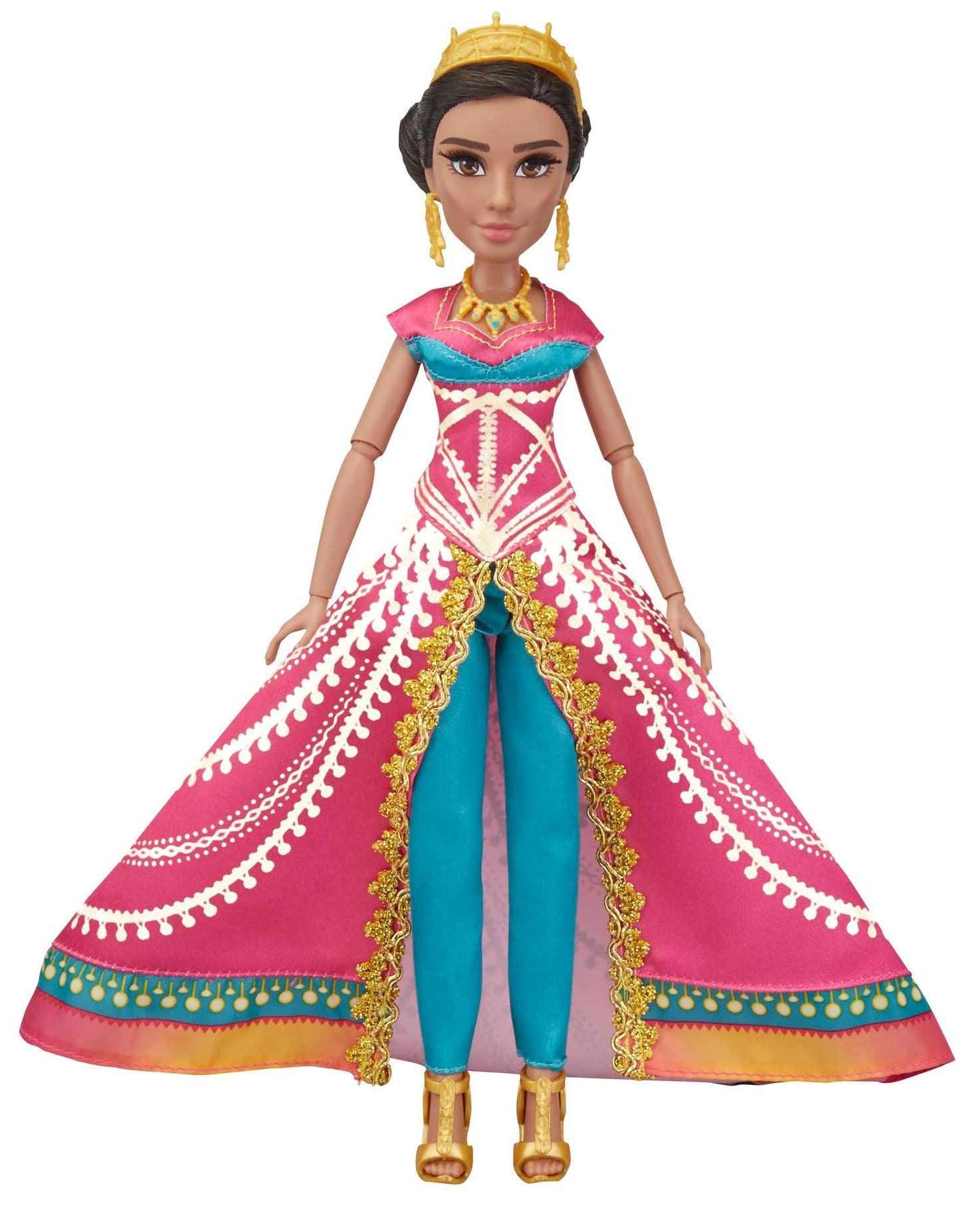 Disney Aladdin Glamorous Jasmine Deluxe Fashion Doll with Gown, Shoes, and Accessories