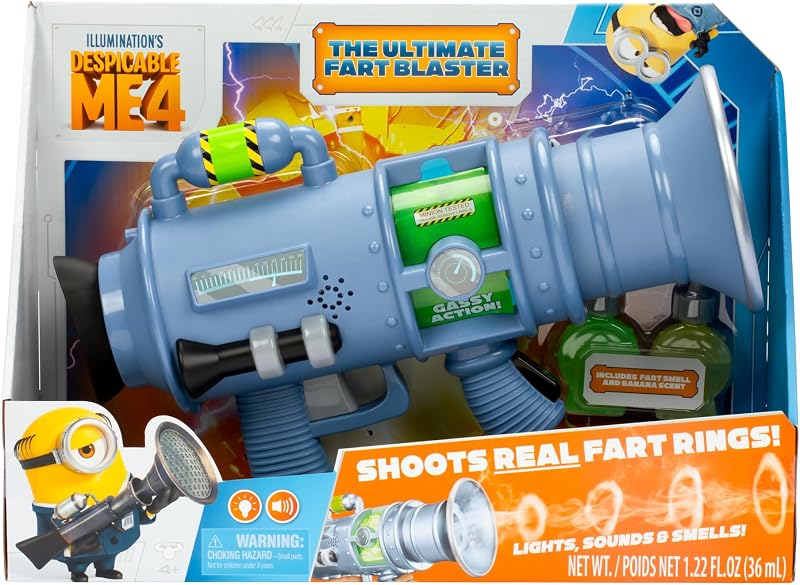 MINIONS Despicable Me 4 Ultimate Fart Blaster with Scented Formulas