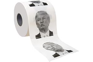 Rulyyo Donald Trump Toilet Paper - Funny Novelty Gag Political Gag Gift Bathroom Tissue, 3 Ply, 300 Sheets, 1 Roll - Hilarious White Elephant Gift Christmas Stocking Stuffer Birthday Gift