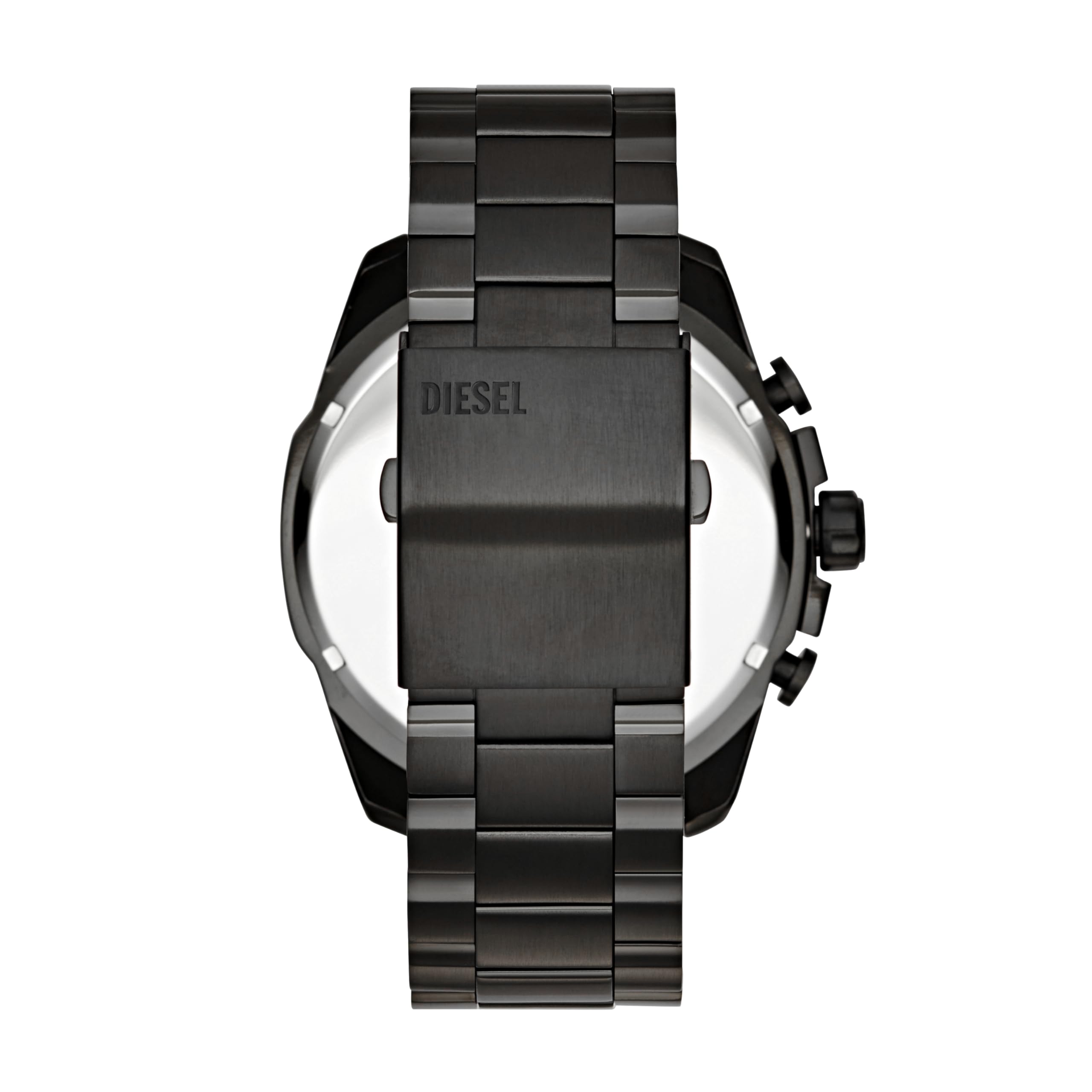 Diesel Men's Mega Chief Stainless Steel Bracelet, Silicone or Leather Band Watch with Analog or Digital Movement