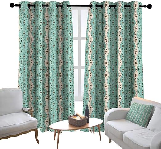 Amazon Com Lewis Coleridge Pattern Curtains Turquoise Traditional