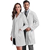 Teddy Uniforms Clinical Lab Coat for Men & Women, Unisex, Multiple Pockets, Regular Fit, Stud Closing, 40" Length