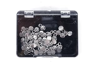 50Pcs/Box Dental Orthodontic Lingual Button Braces Bondable Lingual Buttons With Traction Hooks, Mesh Base (Traction Hook Rou