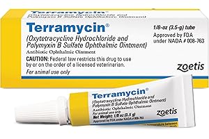 Terramycin (oxytetracycline hydrochloride and polymyxin B sulfate ophthalmic ointment) for Dogs & Cats, 1/8 oz