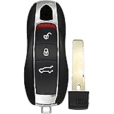 1x New Replacement Proxy Key Fob Remote Shell / CASE Compatible with & Fit for Porsche Vehicles - MPN KR55WK50138-04 (NO Electronics or Chip Inside)