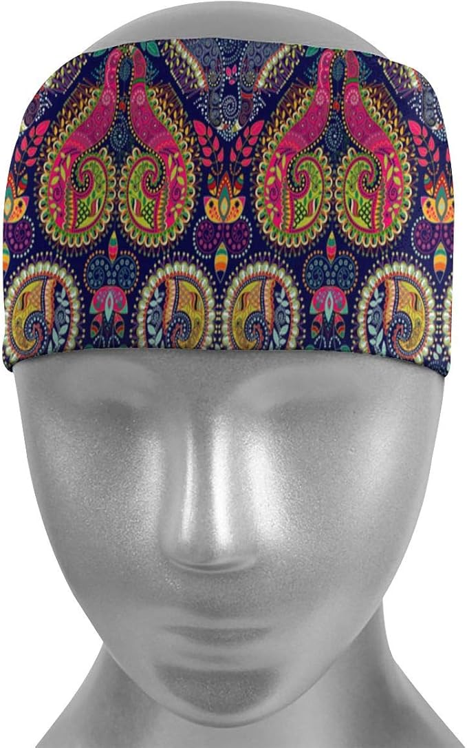 Amazon ヘッドバンド ヘアバンド 中国風の絵 ペイズリー柄 和風 洗顔バンド ターバン ヘアーバンド スポーツヘアバンド 汗止め アウトドアバンダナ スポーツターバン テニス バンド 髪留め ヨガ 通気性 ジョギング 伸縮性 男女兼用 抗菌 吸汗 Cdwcm ヘッドバンド