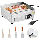 JustSmart 22" Commercial Electric Griddle 1600W