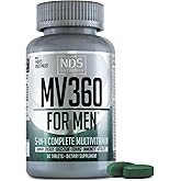FitLife Brands Men's Nutrition MV360, 5-in-1 Complete Multivitamin with Essential Vitamins for Energy, Digestion, Toning, Immune Support, and Mens Health & Vitality, 60 Tablets, 30 Servings