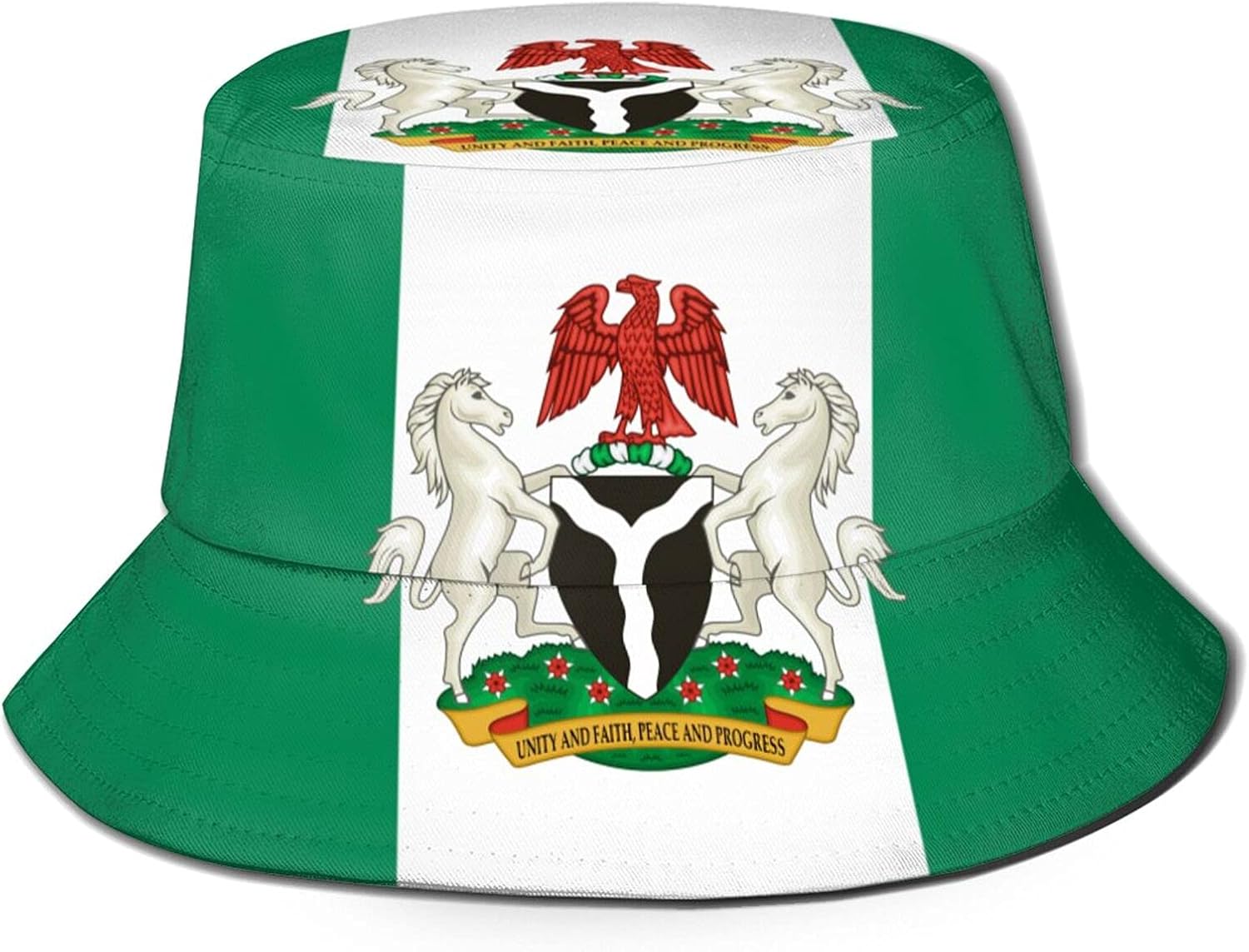 Coat of arms of Nigeria Bucket Hat, Fisherman Hats Summer Outdoor