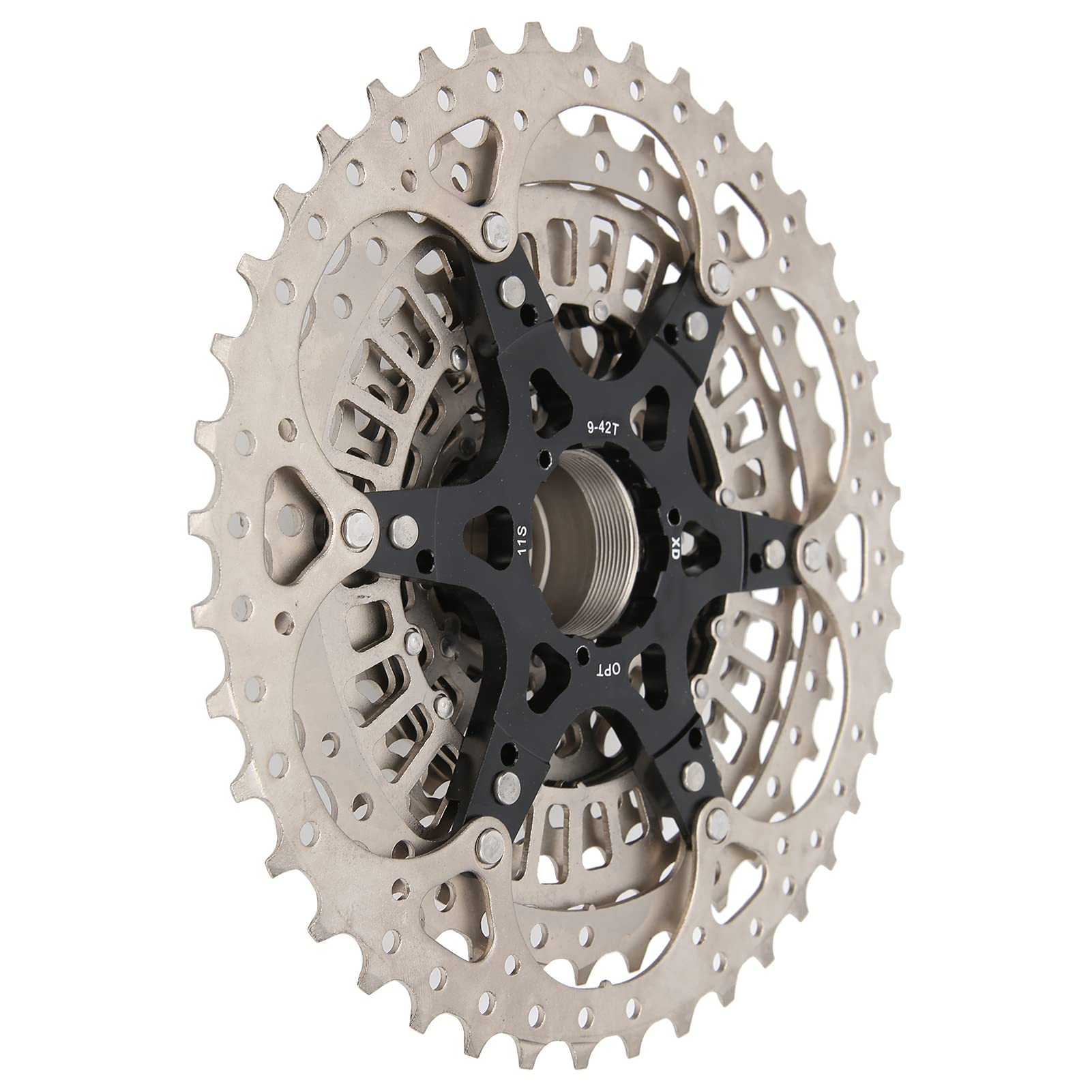 Dioche Bicycle Flywheel Cassette, Ultra Light 11 Speed Cassette Mountain Bicycle Freewheel 9‑42T Compatible for SRAM XD