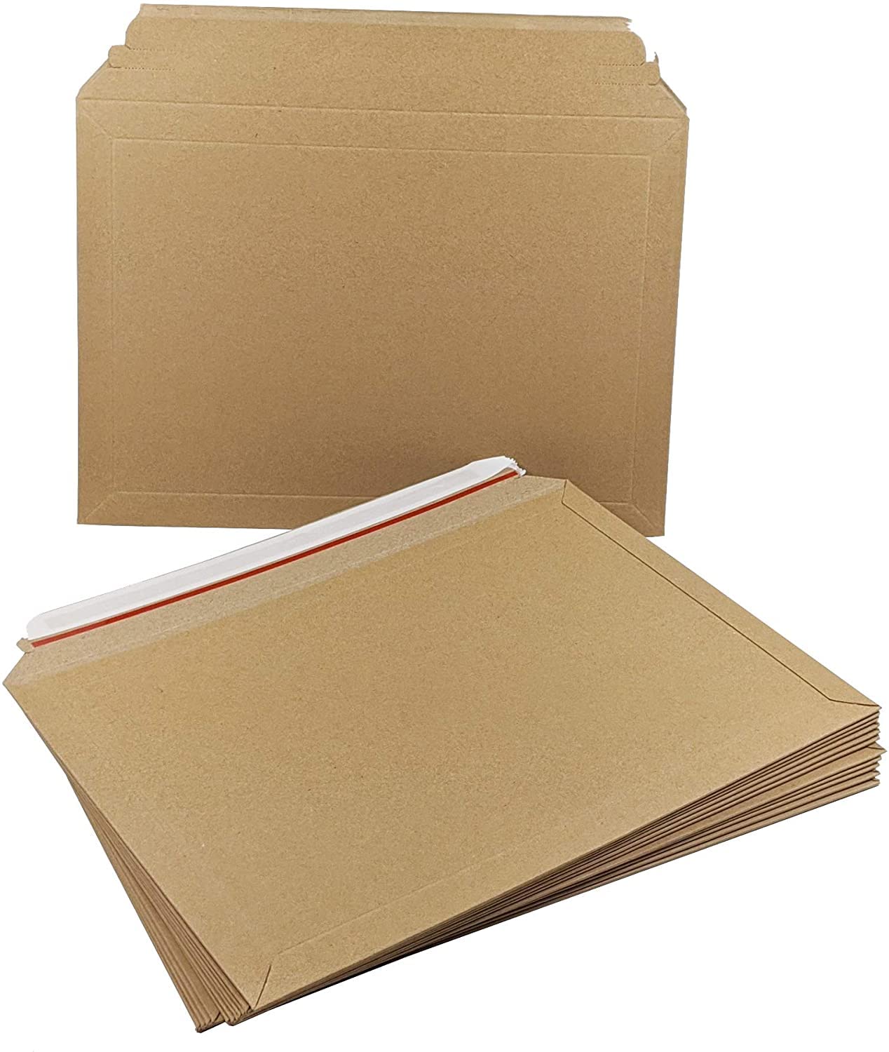 180 x 235 mm (140 x 195 x 40 mm) Cardboard Expandable Envelopes Peel and Seal Capacity Book Mailers/Card Mailers for Royal Mail Large Letter Small Parcel - 25pcs
