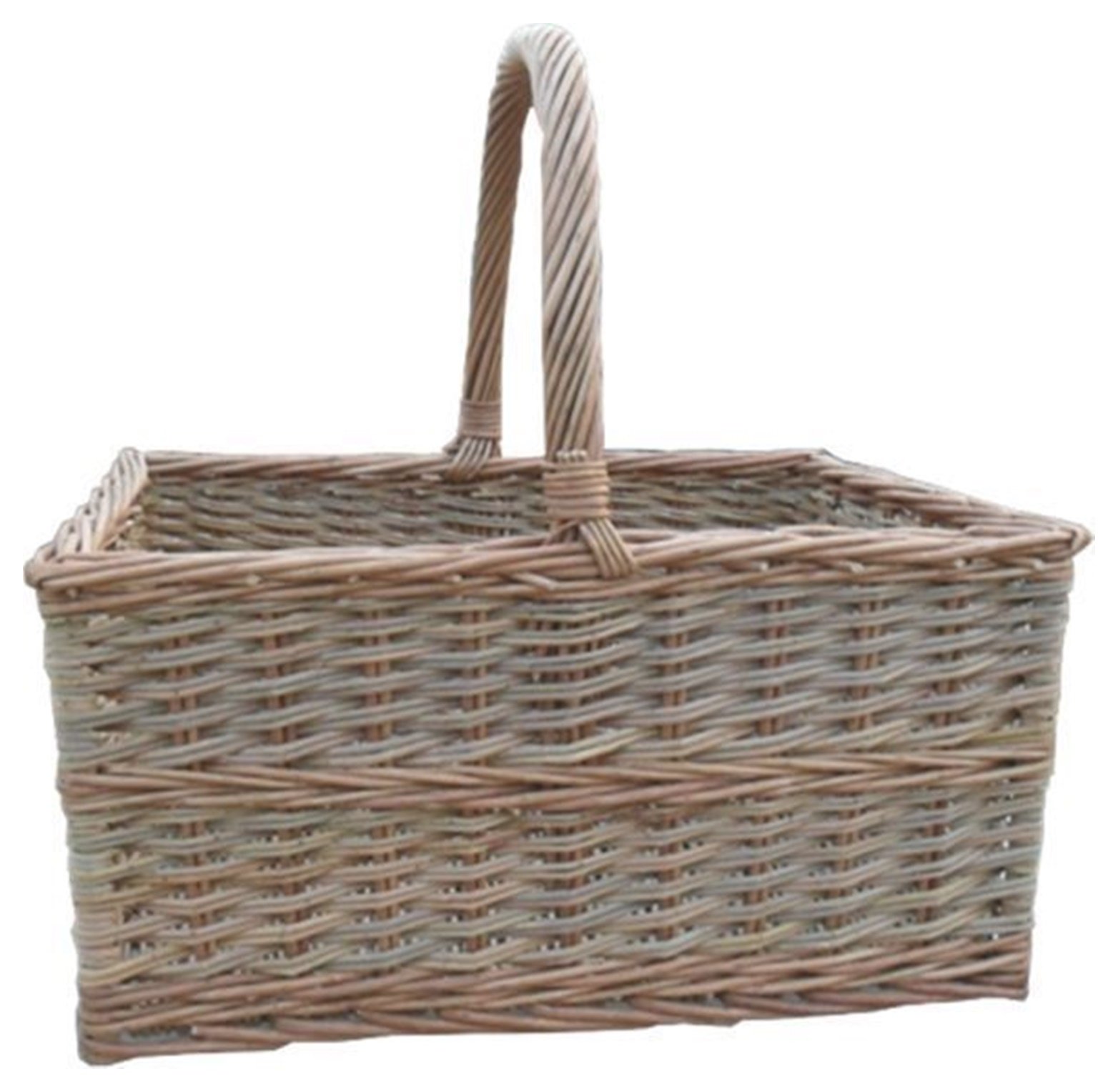 Red Hamper Triple Weave Butchers Shopping Basket, Wicker, Brown, 34 x 45 x 22 cm
