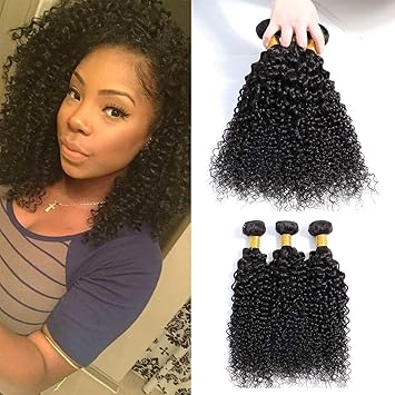 Amazon Com Selina Brazilian Curly Hair Bundles 3 Bundles Kinky