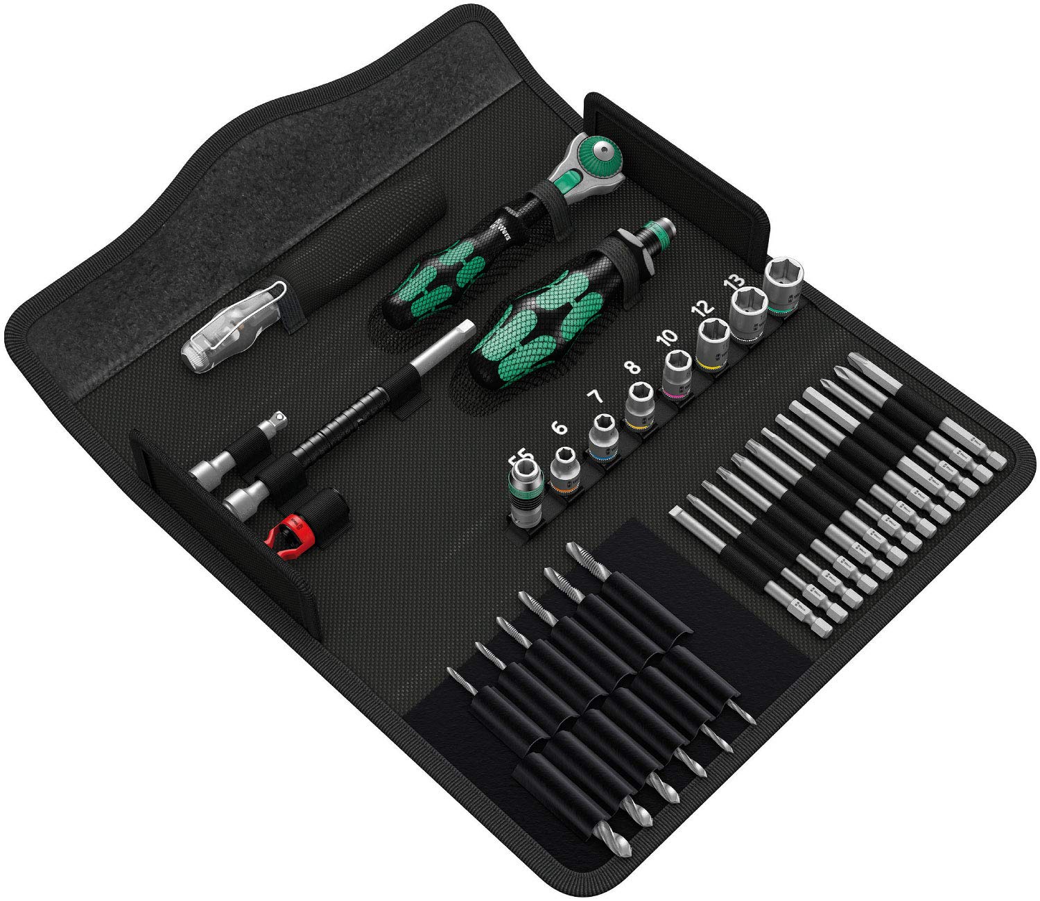 Wera 05135928001 Kraftform Kompact M1 Metal 39 Piece Tool Set, Silver